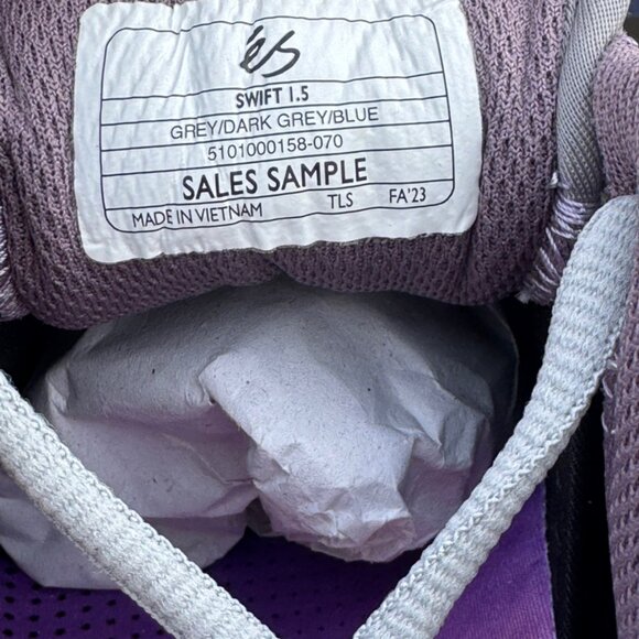 ES  Swift 1.5  Grey/Dark Grey/Blue skateboarding sneaker shoes Size 9 NWOB - Picture 9 of 11